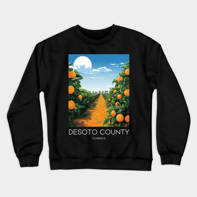 A Pop Art Travel Print of DeSoto County - Florida - US Crewneck Sweatshirt by Studio Red Koala
